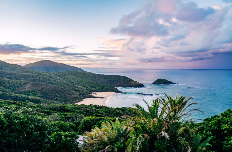 Scenic views from the Smoky Cape Lighthouse in Arakoon, in Northern NSW.